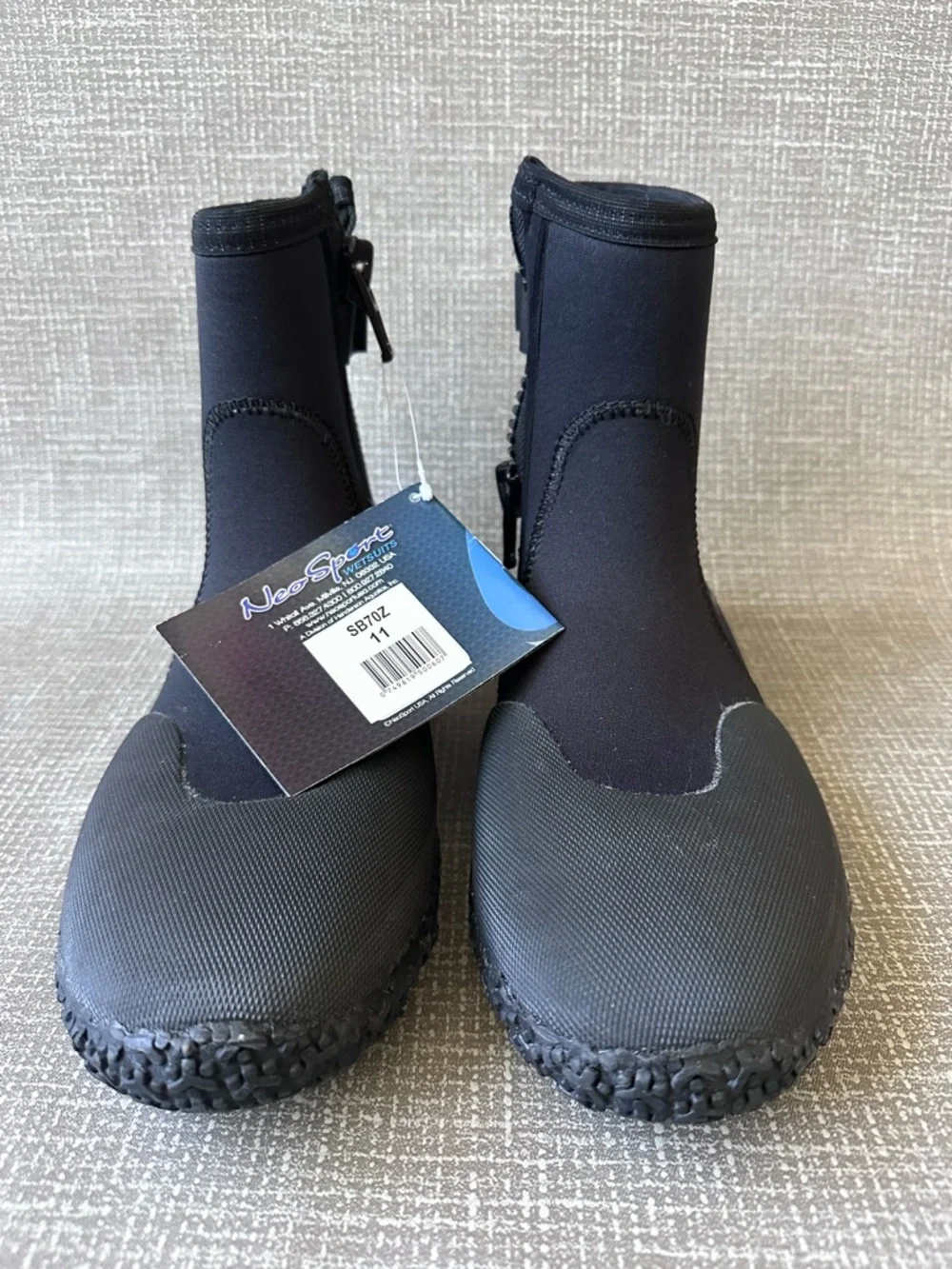 NeoSport 7mm Hi-Top Wetsuit Dive Boots Black Men’s 11 Women’s 12 Zip NWT